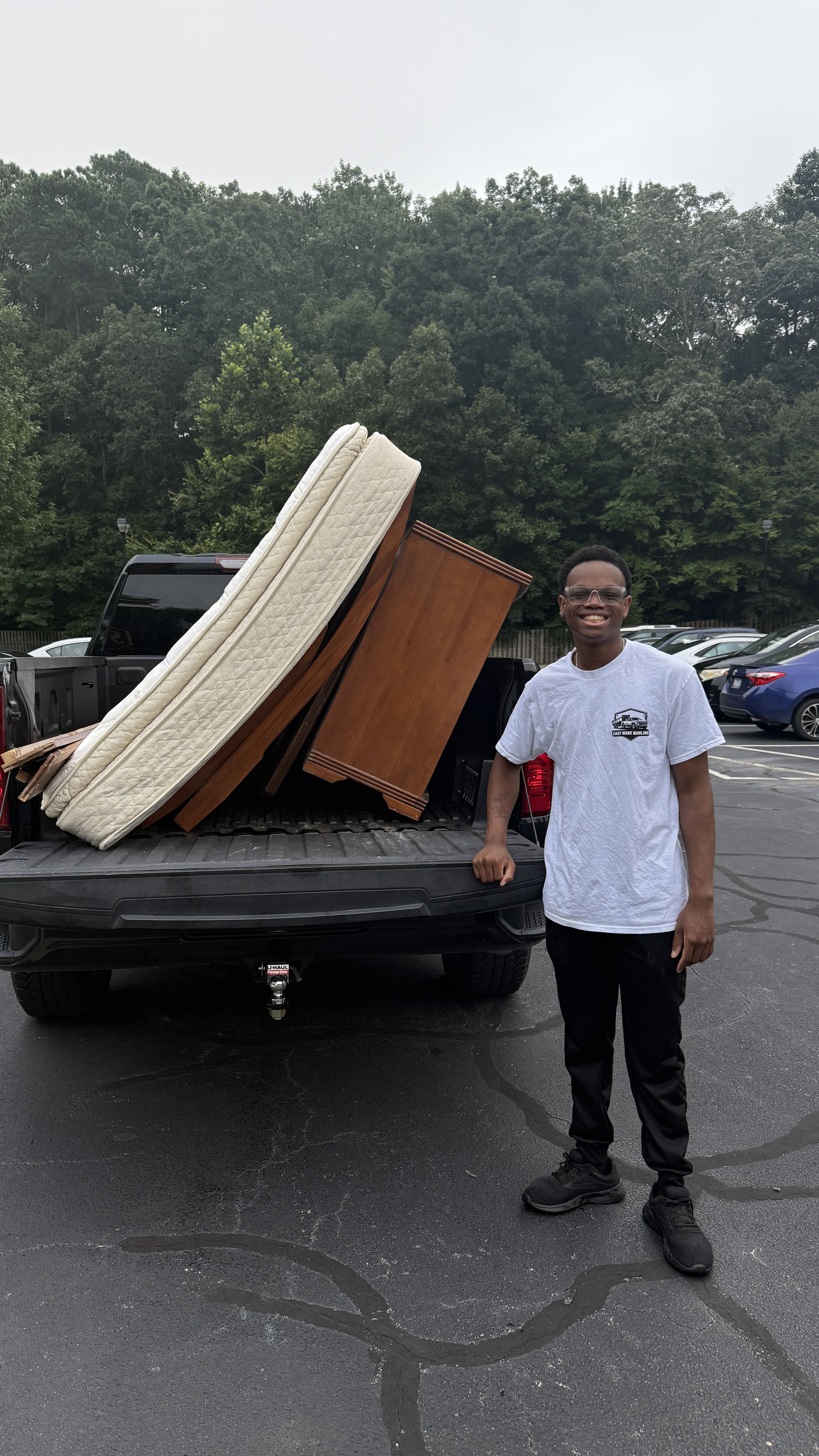 East Wake Hauling truck in residential area